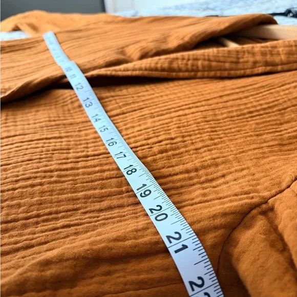 Madewell Lightspun Dorset relaxed fit shawl collar Blazer, Orange, M - Picture 12 of 14